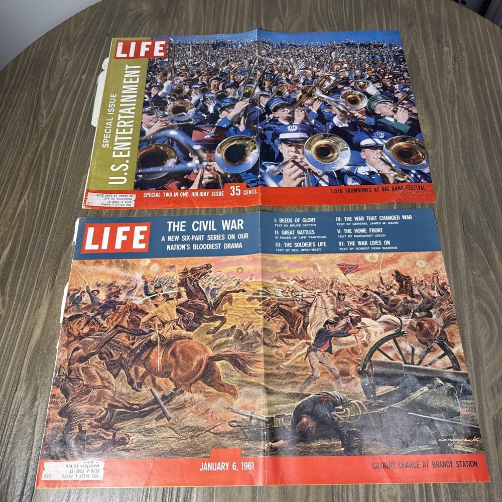 LIFE Magazine 1961 Civil War & US Entertainment Covers 1961 Cadillac Chrysler Ad